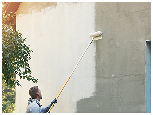 Exterior Wall Being Painted Exterior Wall Being Painted